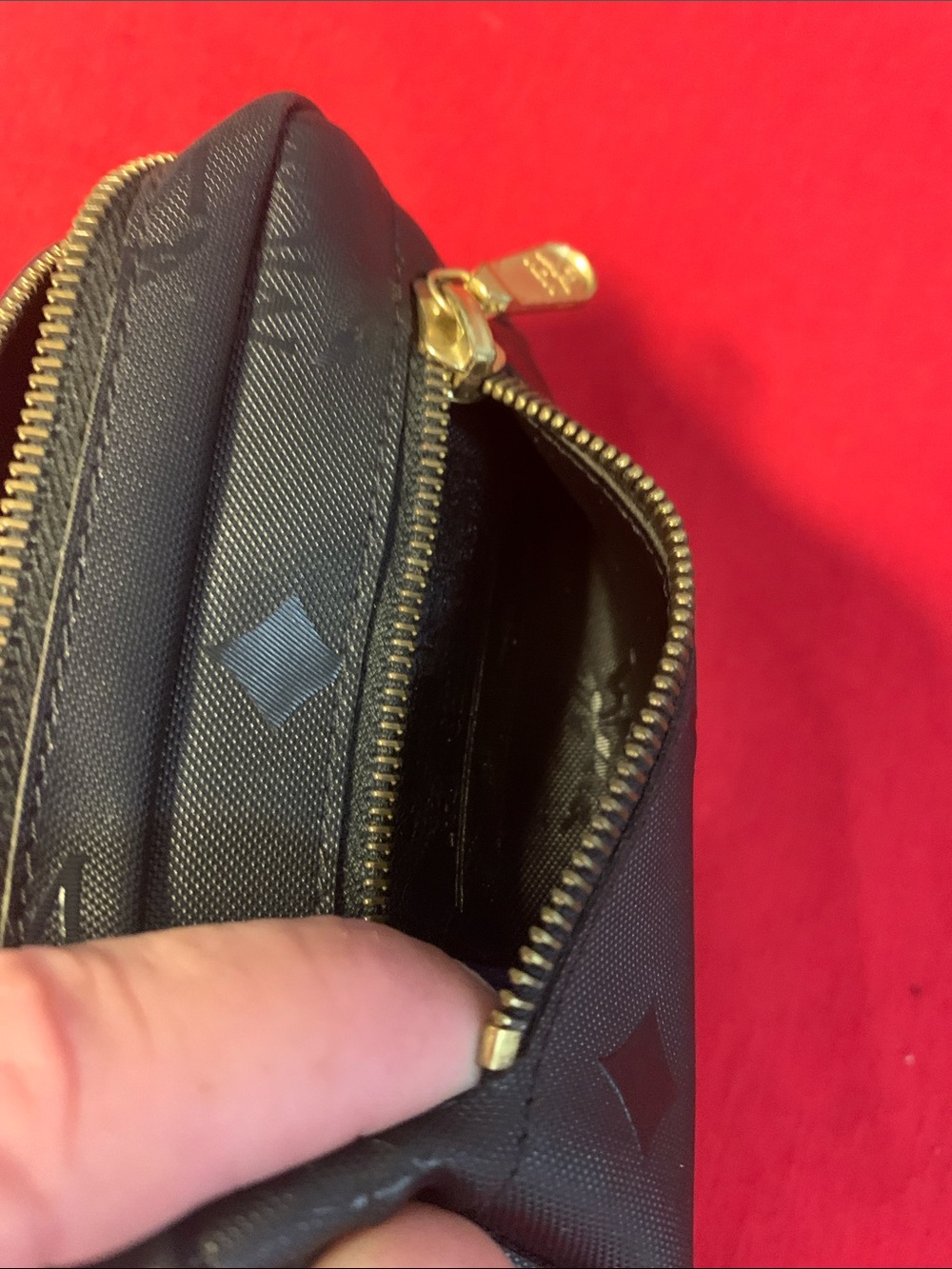 SOLD MCM Black Logo Zip Pouch - Picture 8 of 10